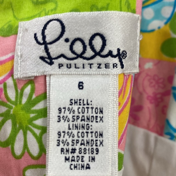 Lilly Pulitzer vintage y2k 90s patchwork dress. Size 6 - Picture 4 of 12